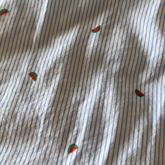 Old Navy Relaxed Blue Striped Button Front Blouse Size Medium - Picture 10 of 10